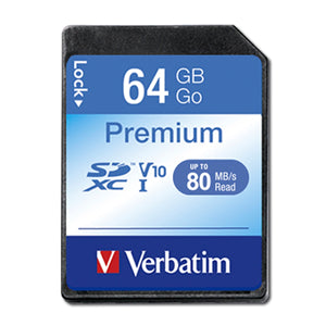 Verbatim Premium SDXC Class 10 Card 64GB