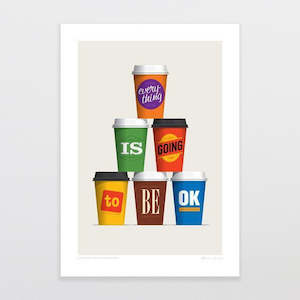 Caffeination Affirmation - A3 / Unframed