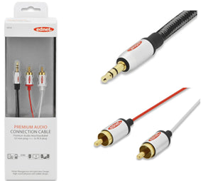 Cables Other: Ednet 3.5mm (M) to 2x RCA (M) 2.5m Stereo Audio Cable