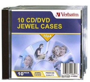 Media: Verbatim CD/DVD 10 Pack Clear Jewel Cases