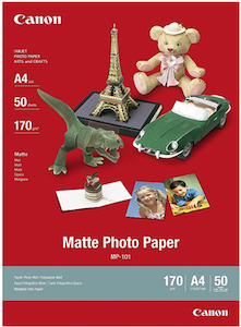 Media: Canon MP-101 A4 Matte 170gsm Photo Paper - 50 Sheets