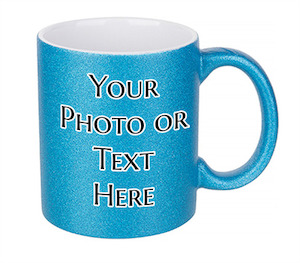 Fathers Day Ideas: 11oz Glitter Mug (Blue)
