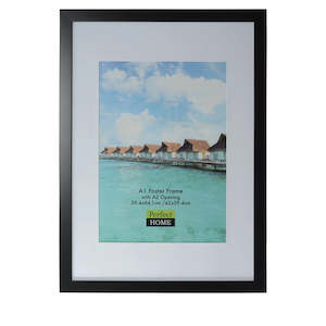 Poster Picture Frames: Brighton A1 Frame with A2 Opening Black