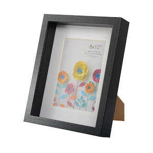 Photo Frames: Vienna Shadow Box Black 8x10 with 5x7 opening