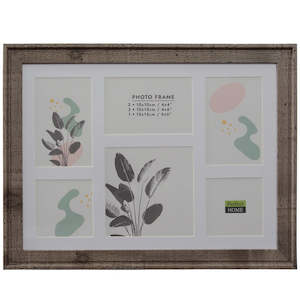 Photo Frames: Otto 16x12 Inch Grey with 6 assorted openings