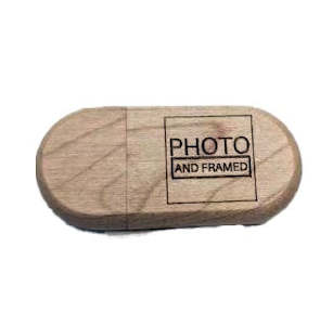 P&F 8Gb Branded Bamboo USB2.0 Drive