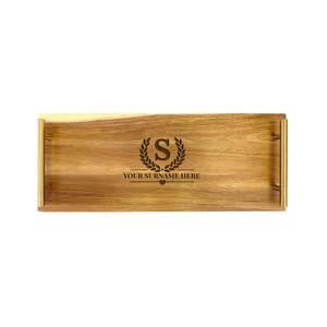 Engraved Boards Trays: Serving Tray - Small - Family Laurel