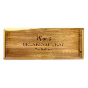 Engraved Boards Trays: Serving Tray - Large - Breakfast Tray