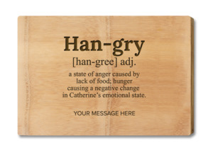 Chopping Boards: Chopping Board - Premium - Hangry With Name