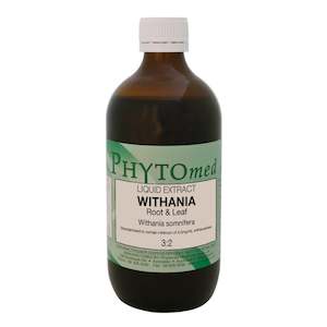 Liquid Extracts V Z Standardised Extracts: Withania root & leaf 3:2 Standardised