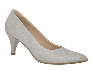 Fiesta: Piccadilly Ref: 745035 Business Stilettos Shoe Mid Heel in Glitter Silver