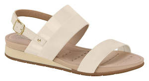 Black Friday: Beira Rio 7113.103-1305 Women Flat Platform Wedge Fashion Summer Comfort Sandal in White