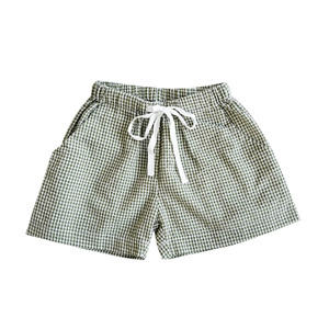 Seersucker Shorts - Pistachio Gingham