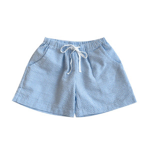 Best Selling: Seersucker Shorts - Blueberry Gingham