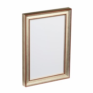 Silver Frames - The Framers Guild: Medium Ornate Matte Silver With Red Highlights