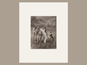 Products: The Grass Is Always Greener Matted Print By Julie Greig