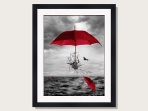 Products: Umbrella Journey Framed Print By Donna O'Donoghue