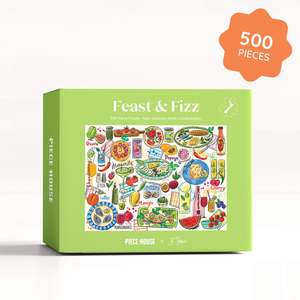 Frontpage: Feast & Fizz - 500 Piece Puzzle