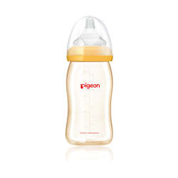 Bottle Feeding: SofTouch Peristaltic PLUS Wide-Neck Bottle PPSU 240ml Orange (M)