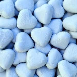 White Wrapped Chocolate Hearts (Bag of 5)