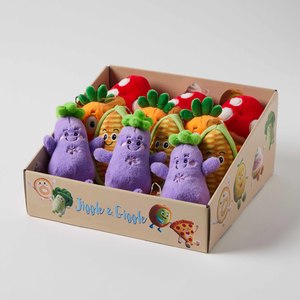 Jiggle & Giggle Munchettes – Plush Veggie Keychain CDU 12pcs/4 Asst