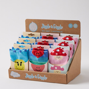 Products: Jiggle & Giggle Grippy Fun Socks CDU 12pcs/3 Asst