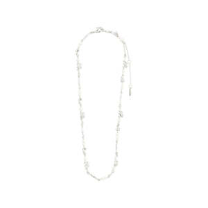 New Arrivals: Focus Necklace - Silver Plated - White