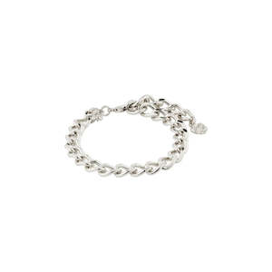 Charms: Charm Recycled Curb Chain Bracelet - Silver Plated