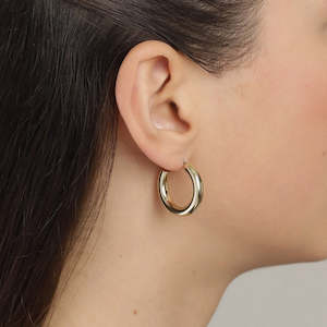 Gold Jewellery: Maddie Pi Hoops - Gold Plated