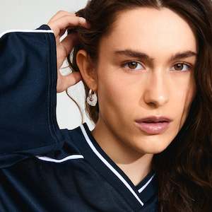 Silver Jewellery: Dune Recycled Crystal Earrings - Silver Plated - Crystal