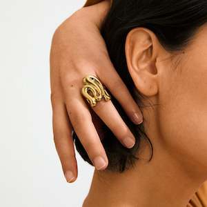 Rings 1: Adriel Recycled Ring - Gold Plated