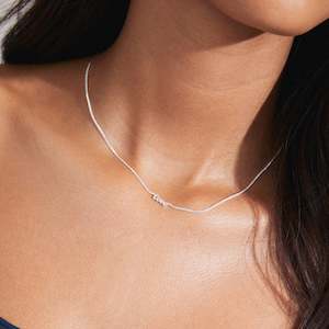 Love Recycled Necklace - Silver Plated