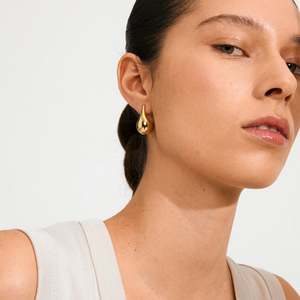 Gold Jewellery: Juniper Recycled Earrings - Gold Plated