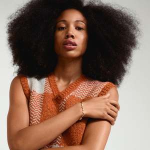 Bracelets: Sloan Recycled Bracelet - Gold Plated - White