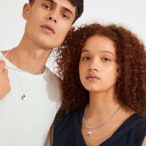 Sparkle Necklace 2-In-1 Set - Silver Plated