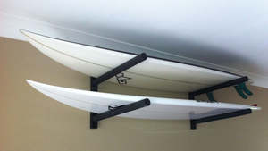 For Bikes Kayaks Surf Sup: Double Horizontal Surf Rack (Steel)