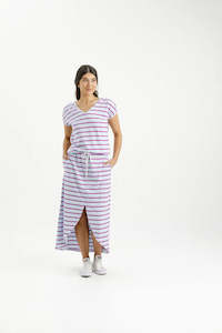 Homelee Chelsea Dress - Orchid Stripe