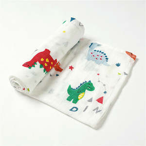 Baby: Lily & George - Chompzilla Bamboo/Cotton Muslin