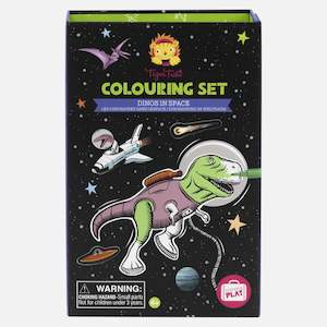 Tiger Tribe - Dinos in Space Colouring Set
