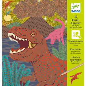 Djeco - Scratch Boards - When Dinosaurs Reigned
