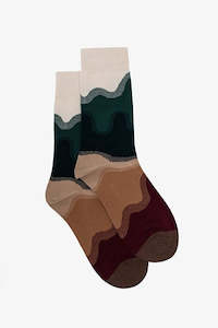 Antler Mens Socks Landscape Wave