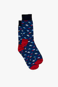 Antler: Antler Mens Socks Colour Blocks - Navy