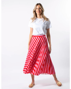 Womens Clothing: Stella + Gemma Brigette Skirt - Pink and Red Stripe