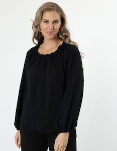 T Shirts And Shirts: Stella + Gemma Ettie Top - Black