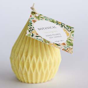 Diffusers And Candles: Botanical - Soy Lattice Lantern Shaped Candle - Citrus + Lemongrass Fragrance