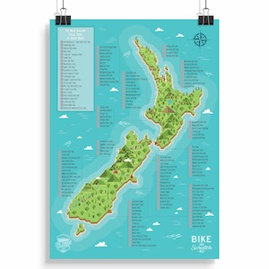 Gifts: NZ Scratch Map - Bike
