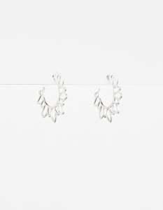 Stella + Gemma Earrings - Silver Tulip