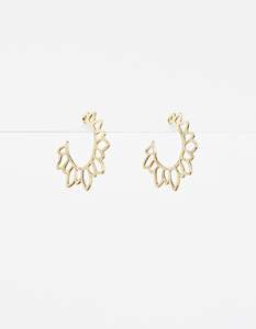 Stella + Gemma Earrings - Gold Tulip