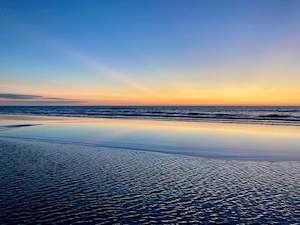 Golden Skies, Foxton Beach - Unframed Print