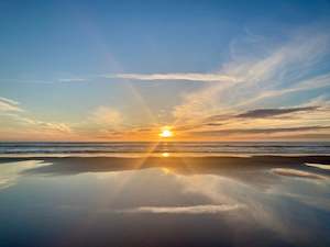 Sundown Glow, Foxton Beach - Unframed Print